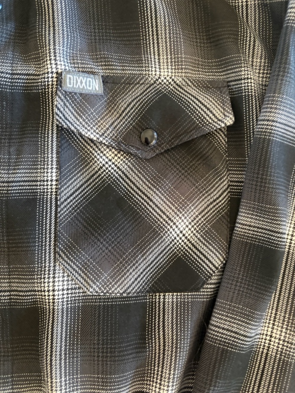DIXXON Static Men’s Flannel Black White Size XL EUC - Picture 6 of 9